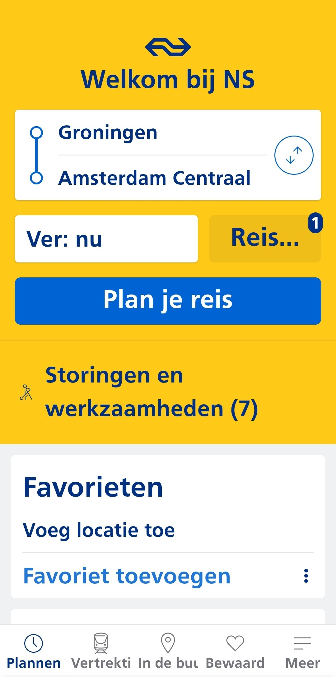 NS app online treinkaartje kopen