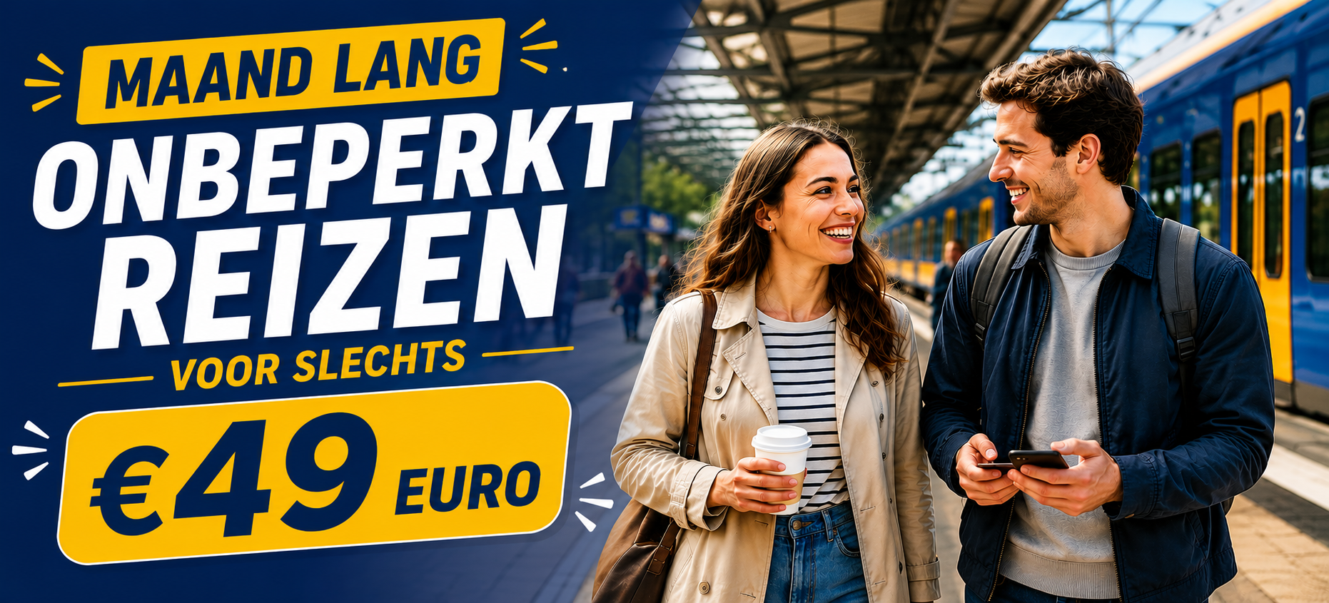 Goedkoop treinabonnement NS zomer 2026 49 euro